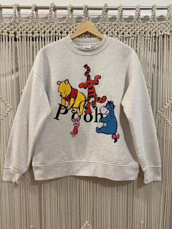 Disney Cream Crewneck Sweatshirt with Winnie the Pooh Characters - Picture 3 of 7